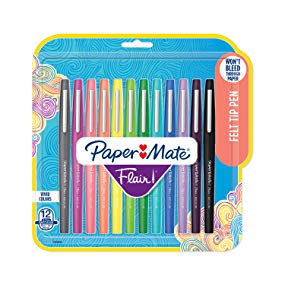  Paper Mate Flair Felt Tip Pens, Medium Point 
