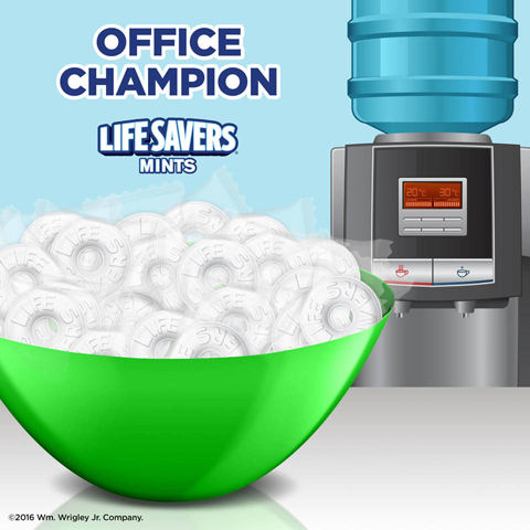 <b>And Some to Share</b></br>Be the champion of your office by sharing your bag of mints with your coworkers.