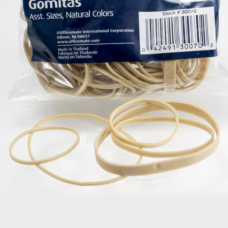 Natural color rubber bands