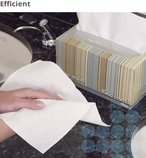  Hand Drying Thick, ultra-soft hand paper towels are made of virgin fibers for absorbency. When unfolded each disposable towel is a generous 9 x 10.5 inches - large enough for effective hand drying. 