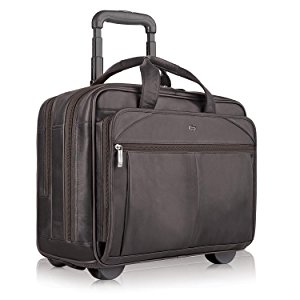  Executive Leather Rolling Case 