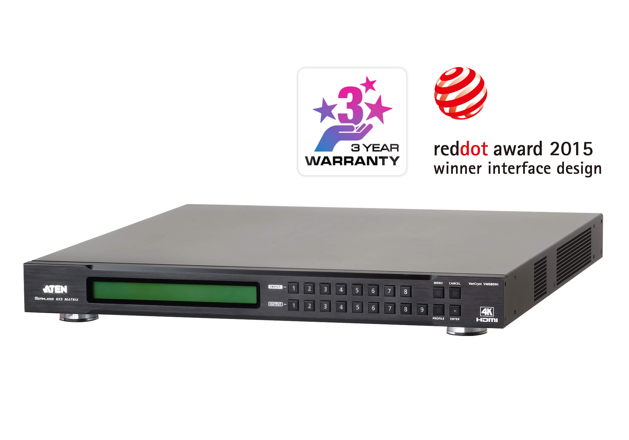 </br>8 x 9 4K HDMI Matrix Switch with Scaler  





