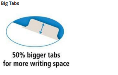 Most Avery Write-On Dividers feature Big Tabs, which have 50% more writing space than standard divider tabs.
