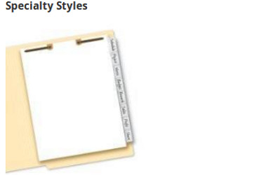 Write-On dividers are available for two-hole classification folders and 11