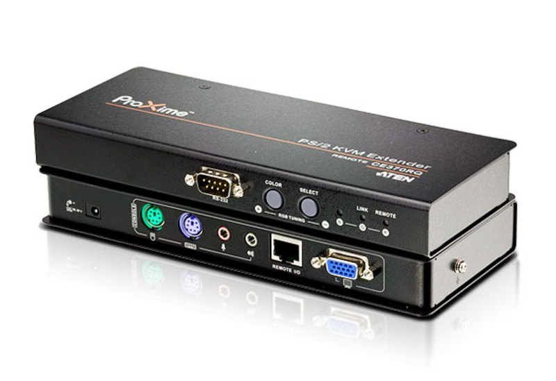 PS/2 VGA/Audio Cat 5 KVM Extender with Deskew (1280 x 1024@300m)  

