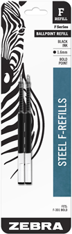 F-Refill Bold 1.6mm Black 2pk