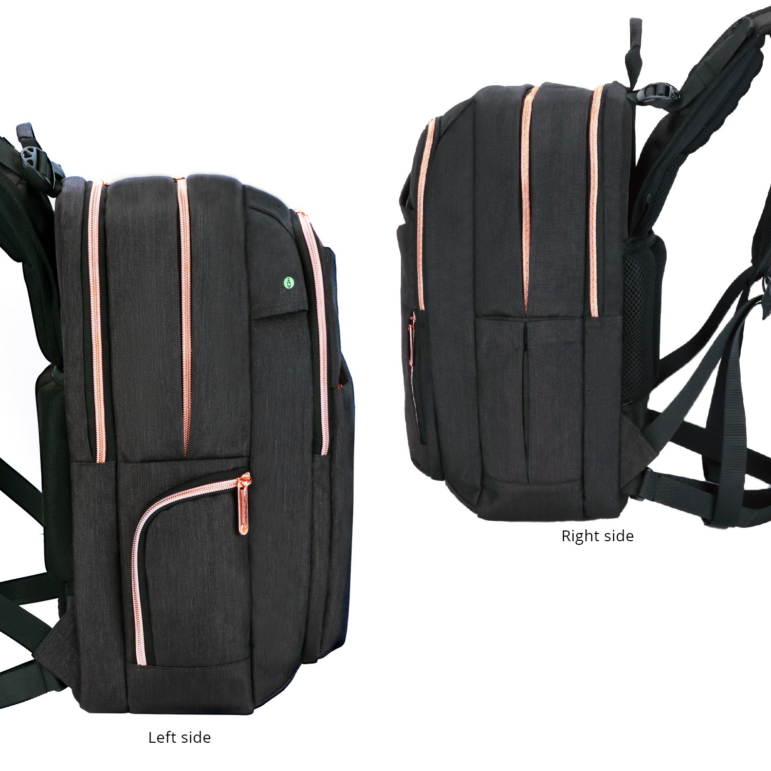 Swissdigital Design Katy Rose Massage Backpack Black and Rose Gold