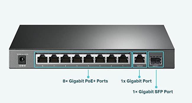 TP-Link 8 Port Gigabit PoE Switch | 8 PoE+ Ports @63W, w/ 1