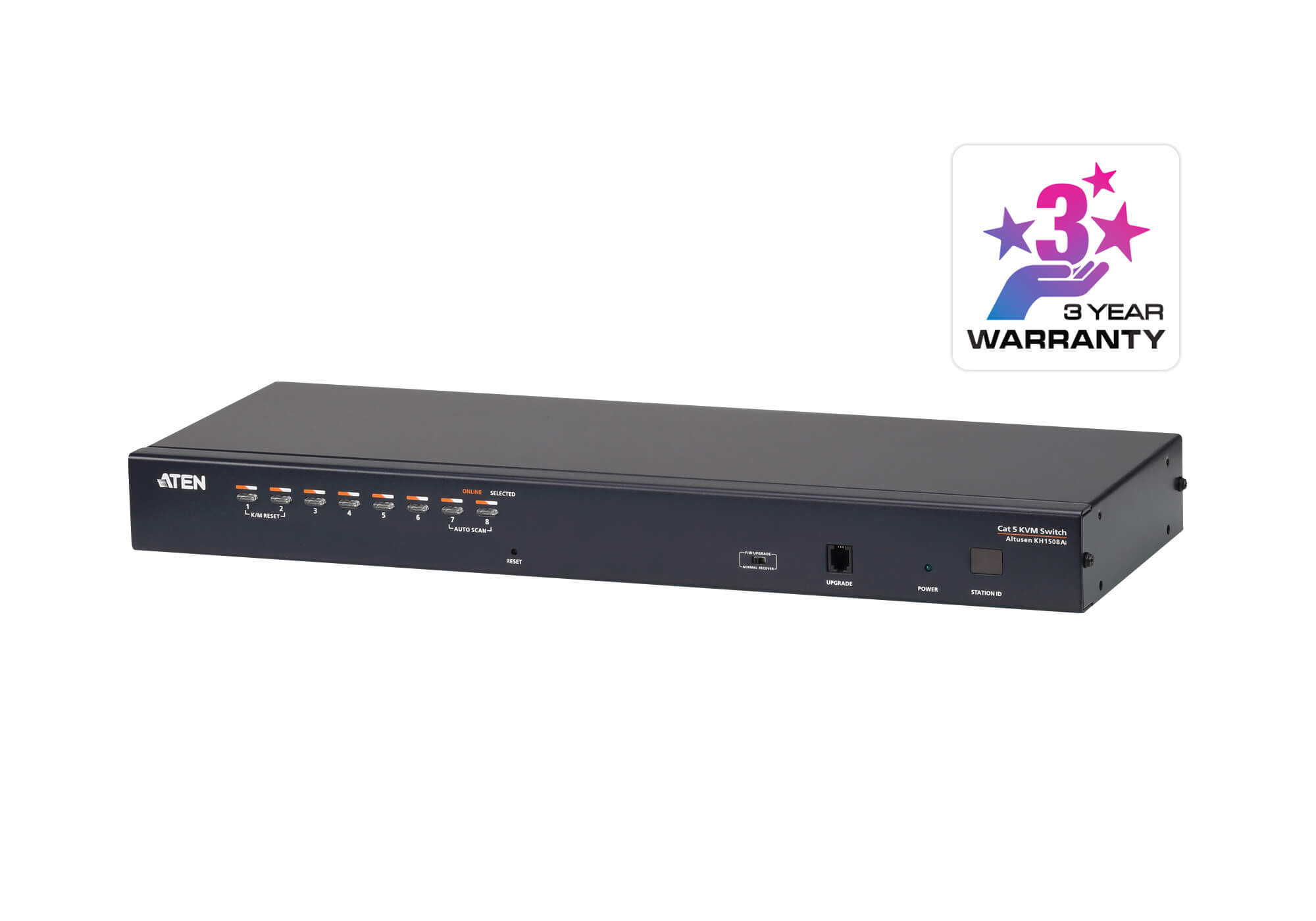 1-Local/Remote Share Access 8-Port Cat 5 KVM over IP Switch with Daisy-Chain Port  


