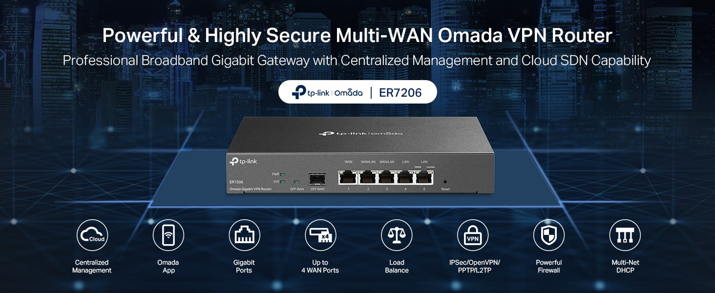 TP-Link ER7206 (TL-ER7206) | Multi-WAN High-Performance Wired VPN