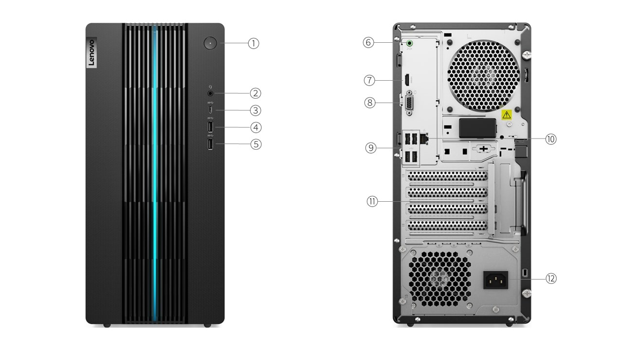 Lenovo IdeaCentre Gaming 5i i5-12400 16GB RAM 1TB HDD 512GB SSD