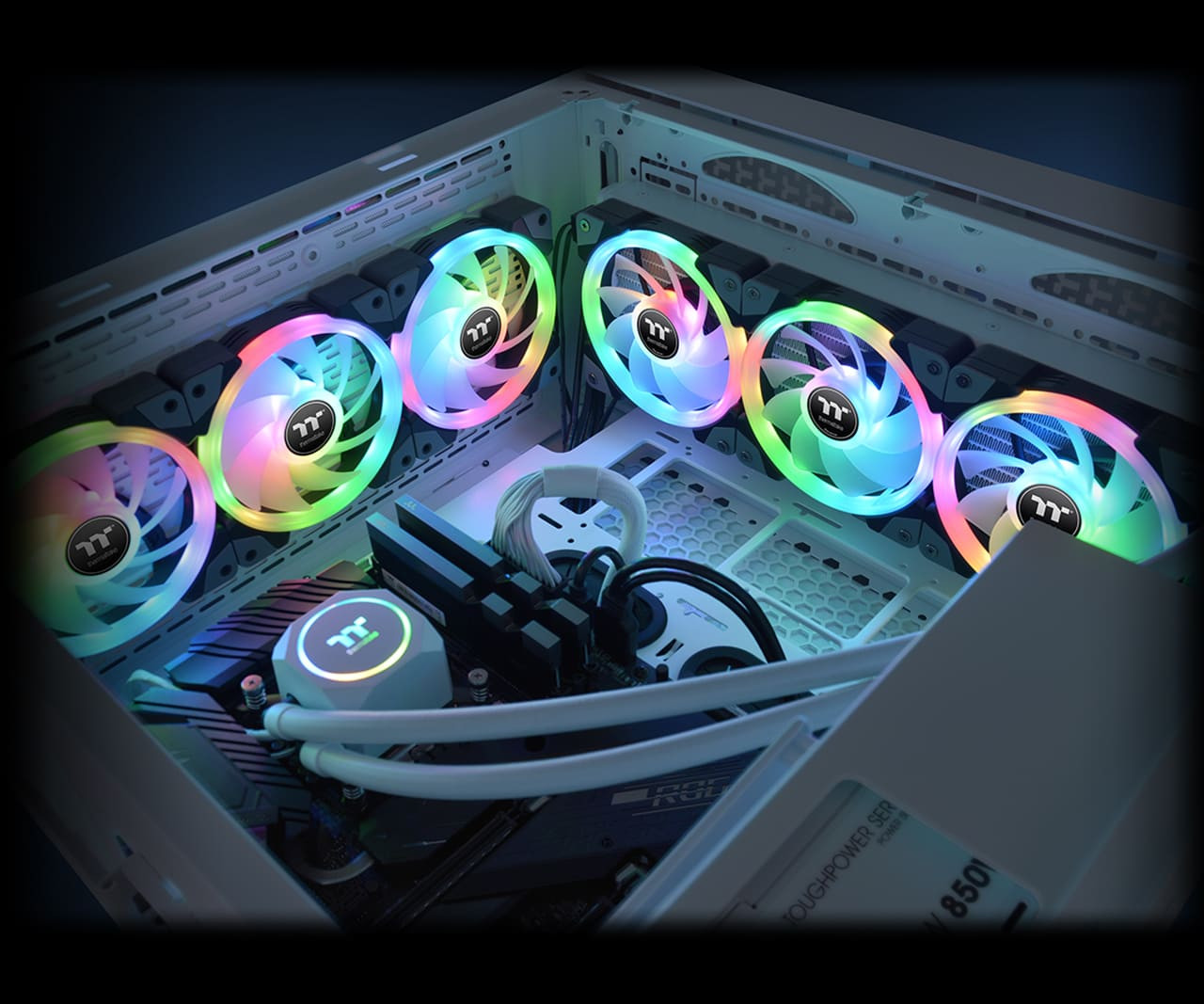 Thermaltake SWAFAN EX 14 RGB PC Cooling Fan White, 500 ~ 2000 RPM