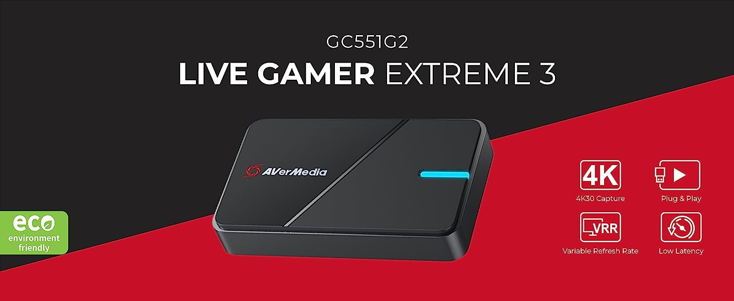 AVerMedia GC551G2 Live Gamer Extreme 3 - 4K Plug & Play Capture Card with  VRR Support and HDR Pass-Through for Gaming, Streaming, and Content  Creation - TAA/NDAA Compliant - Newegg.com