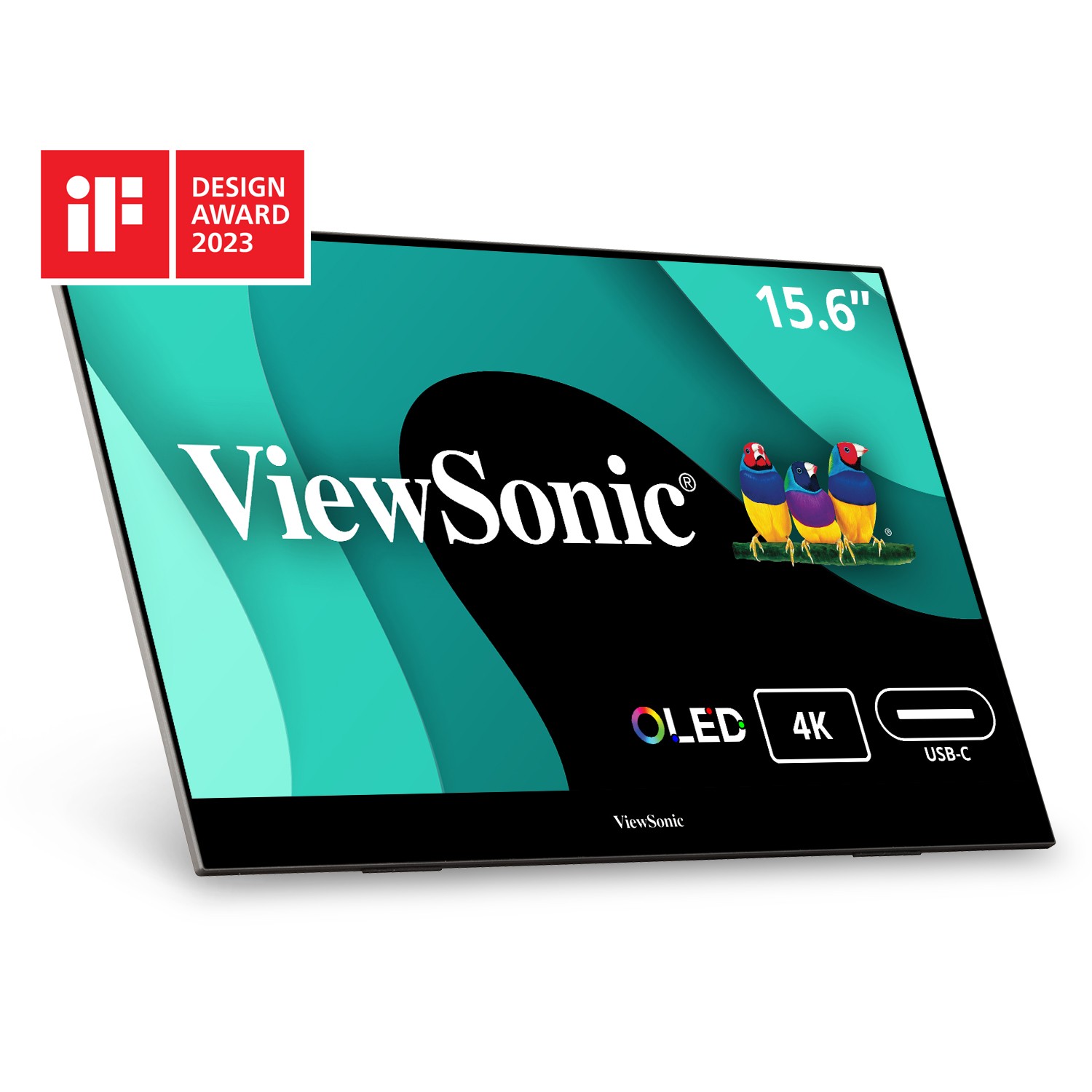 ViewSonic VX1655-4K-OLED 15.6 Inch 4K UHD Portable OLED Monitor 