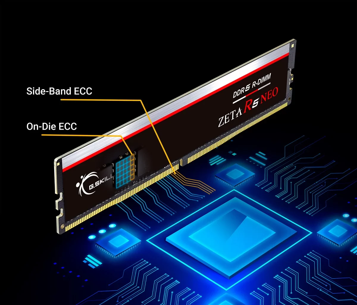 メモリー G.SKILL ZETA R5 NEO DDR5 ECC 64GB G.SKILL Zeta R5 Neo 64GB (4 x 16GB) ECC Registered DDR5 6400 R