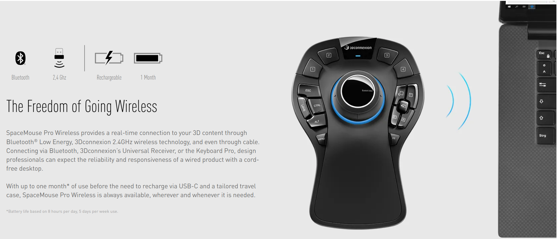 3Dconnexion SpaceMouse Pro Wireless Bluetooth Edition 3DX700119
