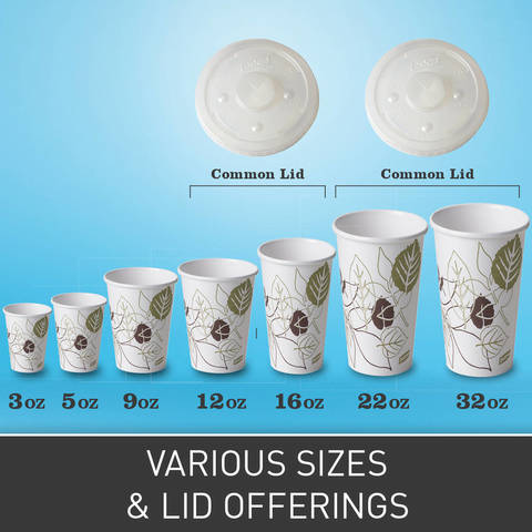 Available in 3-, 5-, 9-, 12-, 16-, 21-, 32-ounce sizes with two easy-to-use lid options. WiseSize case options available that provide space saving, smaller case sizes.
