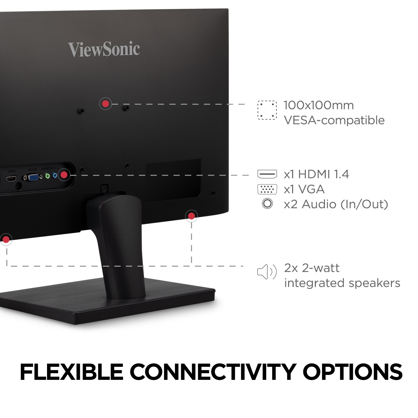 ViewSonic VS2447M 24 Inch 1080p Monitor with 75Hz, AMD FreeSync