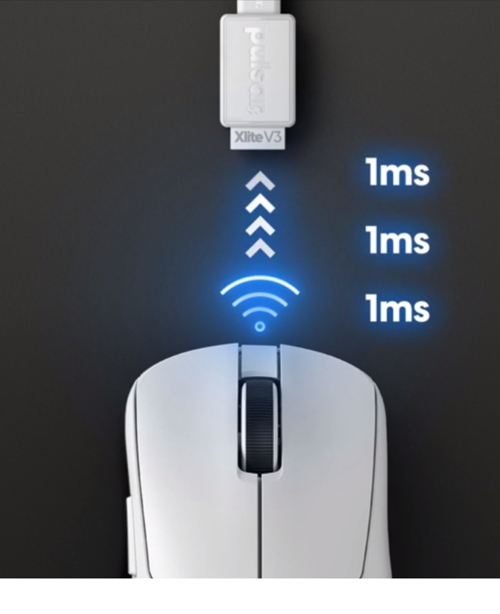 pulsar Xlite V3 Wireless Medium Gaming Mouse - White - Micro Center