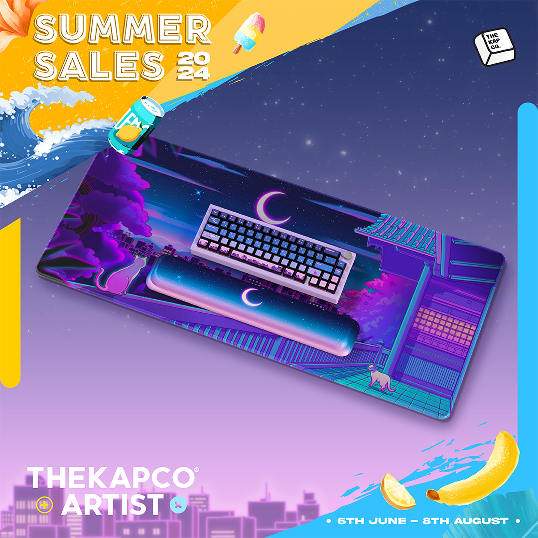 The KapCo Night in the Neko City Deskmat XXL - Micro Center