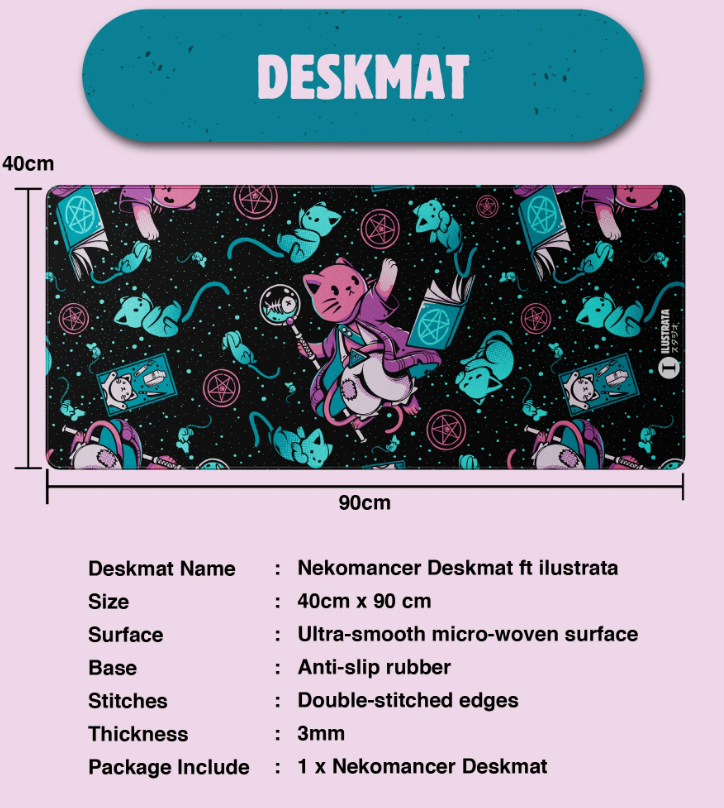 The KapCo Nekomancer Deskmat XXL - Micro Center