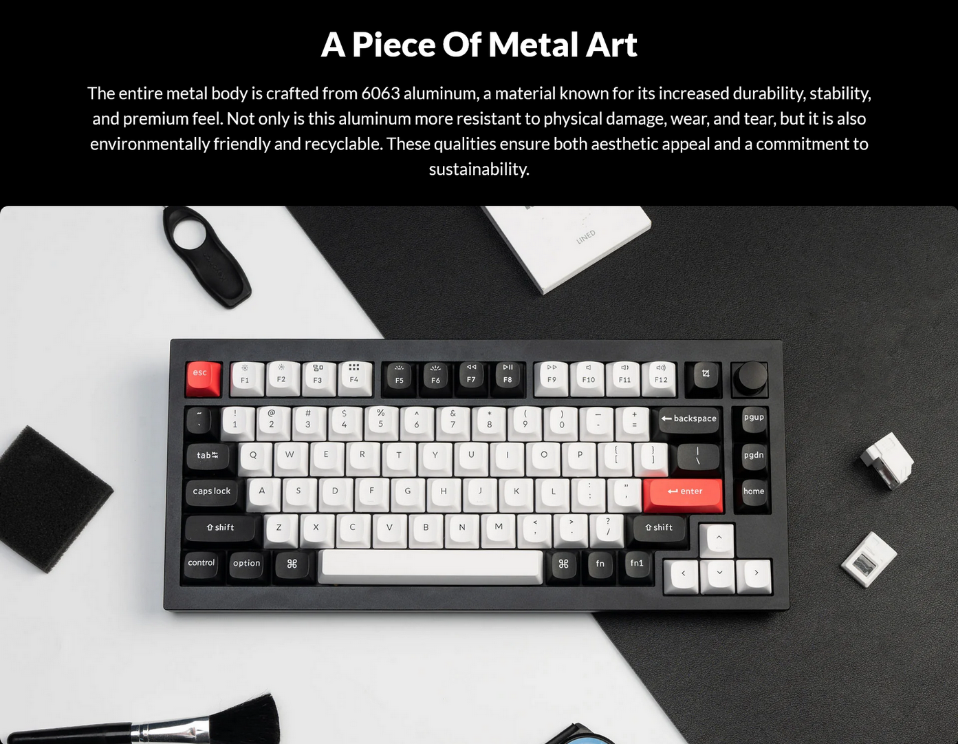Keychron Q1 HE QMK Wireless Custom Keyboard - White; Gateron