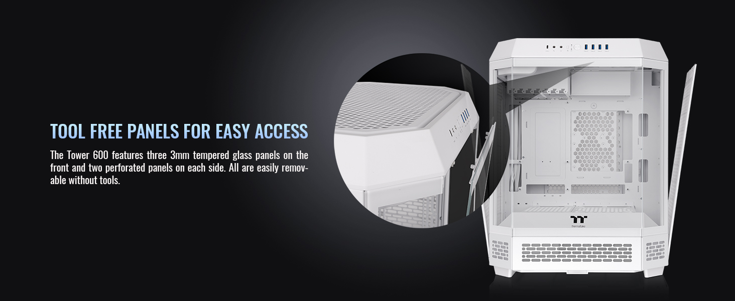 thermaltake The tower 600 ホワイト The Tower 600 Snow Mid Tower Chassis