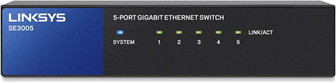 LINKSYS SE3005 5-PORT GIGABIT ETHERNET SWITCH
