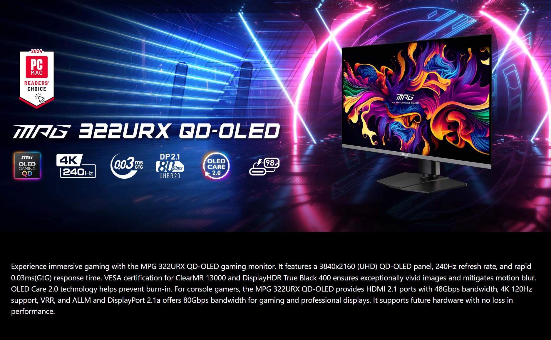 MSI MPG 322URX QD OLED 32