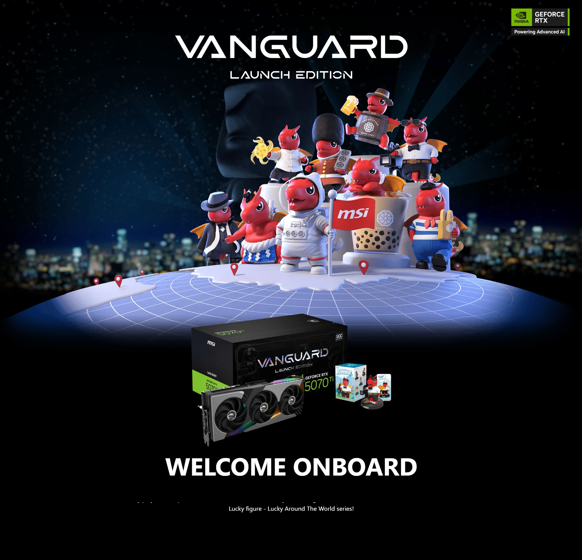 MSI GeForce RTX 5070 12G VANGUARD SOC LAUNCH EDITION including