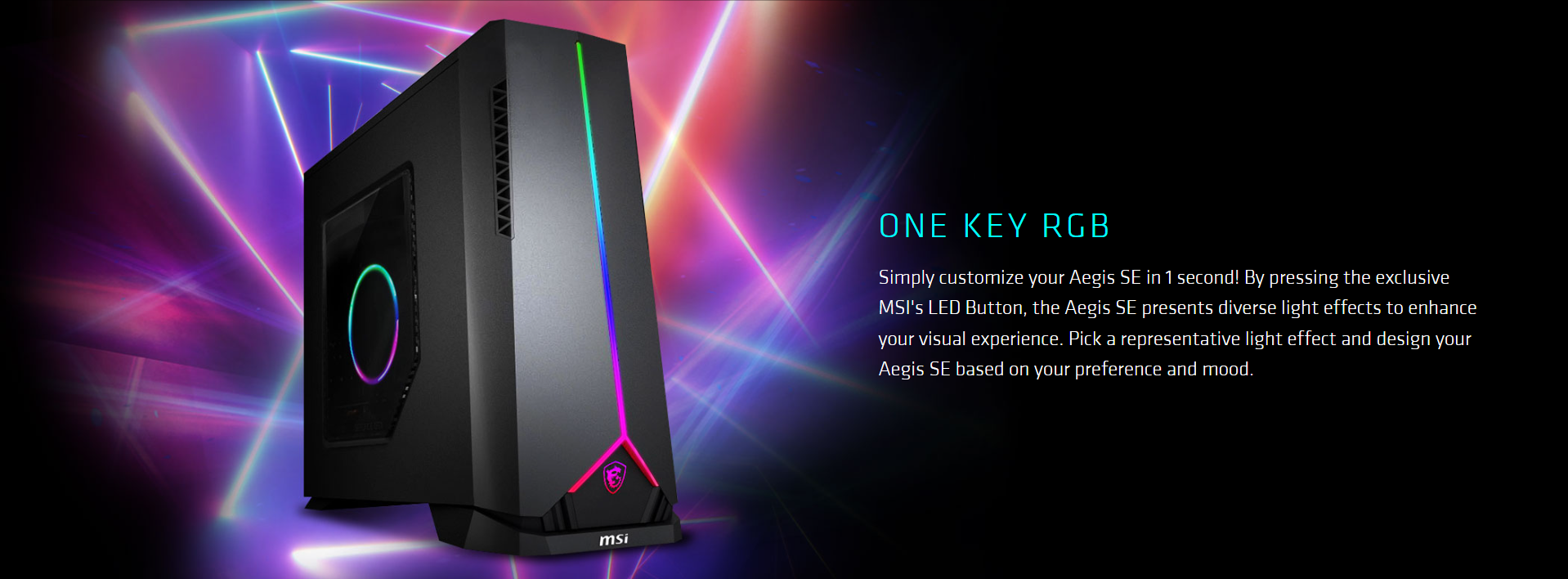 MSI Gaming Desktop Aegis SE 12TA-810US Intel Core i5-12400F 16GB 