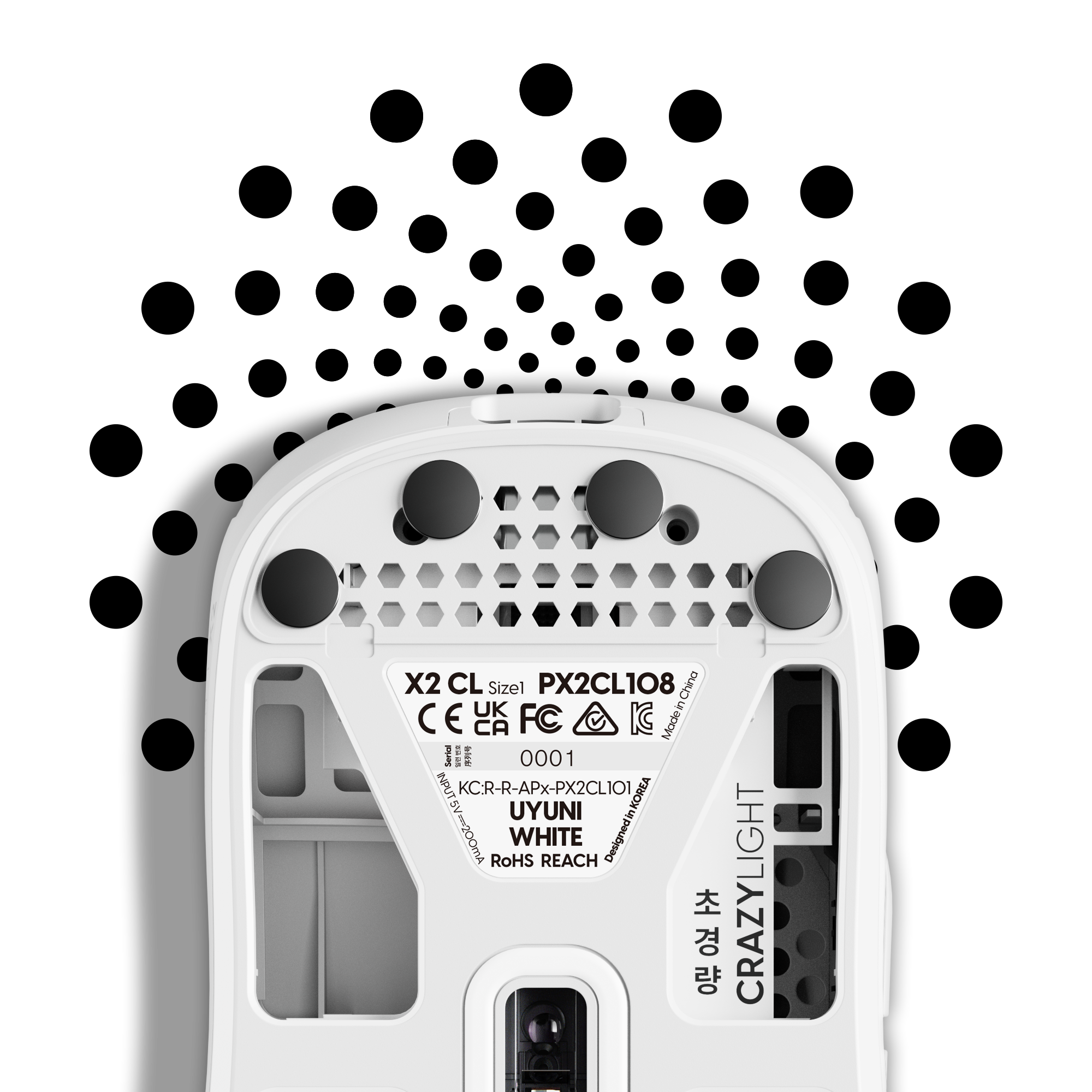 pulsar x2 Crazylight Mini Wireless Gaming Mouse - Uyuni White