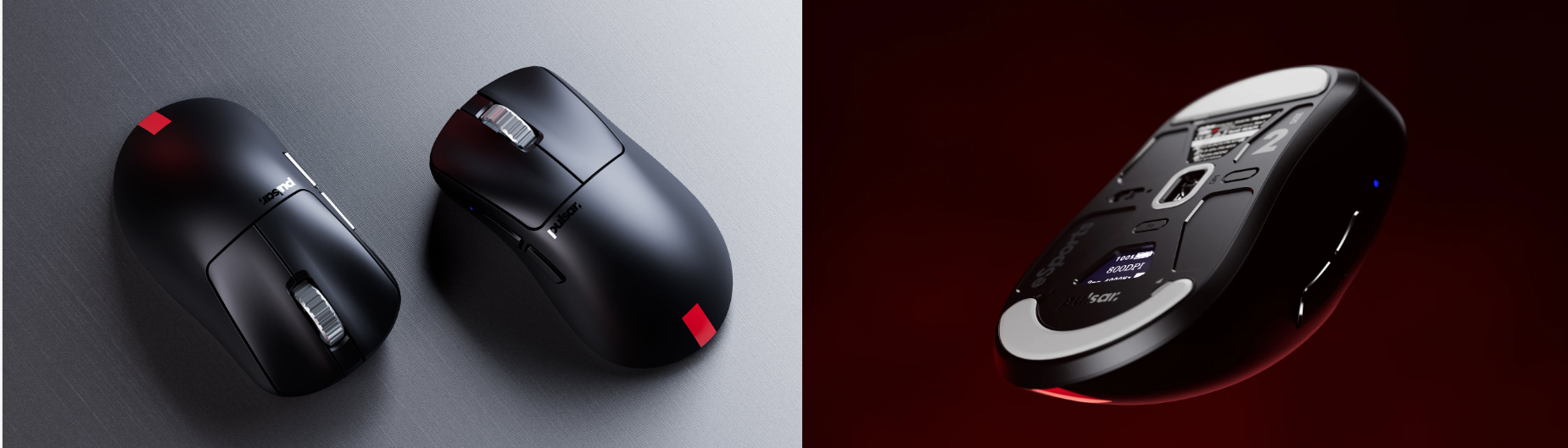 pulsar Xlite v4 eS Size2 Wireless Gaming Mouse - Black