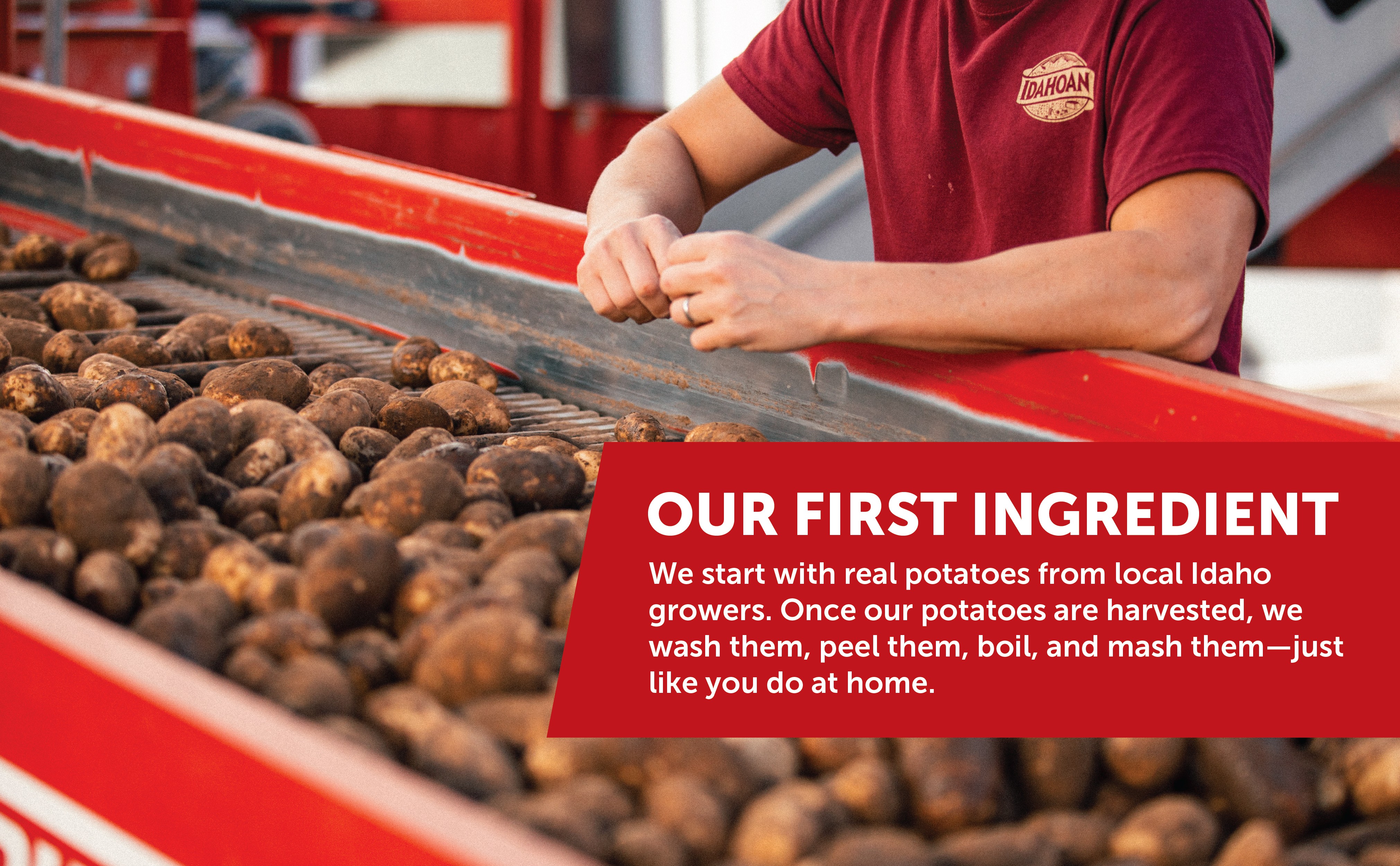 Made with 100% Real Idahoan Potatoes