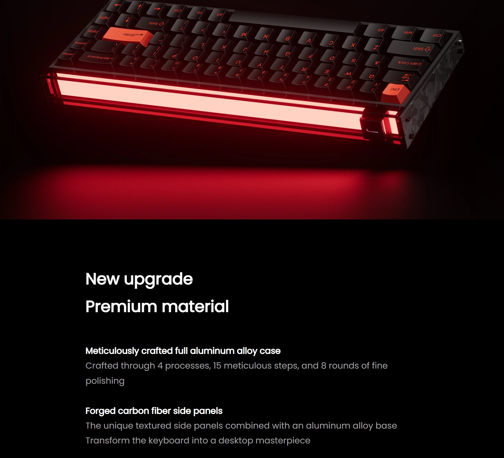MelGeek MADE68 Ultra 65% Wired Magnetic Gaming Keyboard - Black