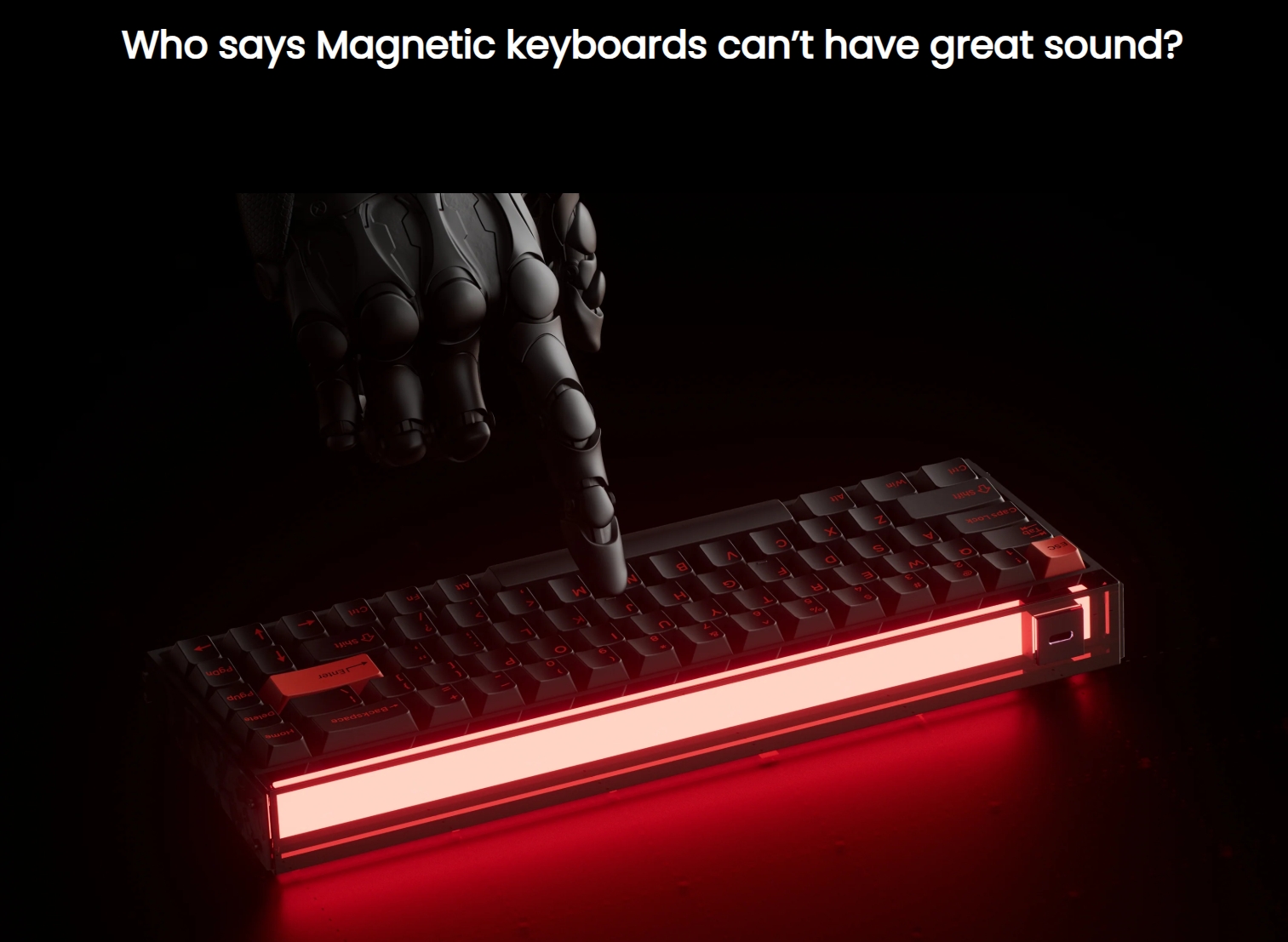 MelGeek MADE68 Ultra 65% Wired Magnetic Gaming Keyboard - Black