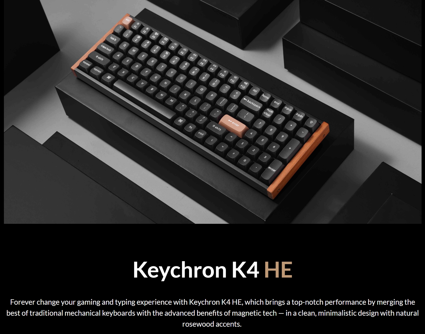 Keychron K4 HE Keyboard Swappable RGB Backlight Aluminum Nebula