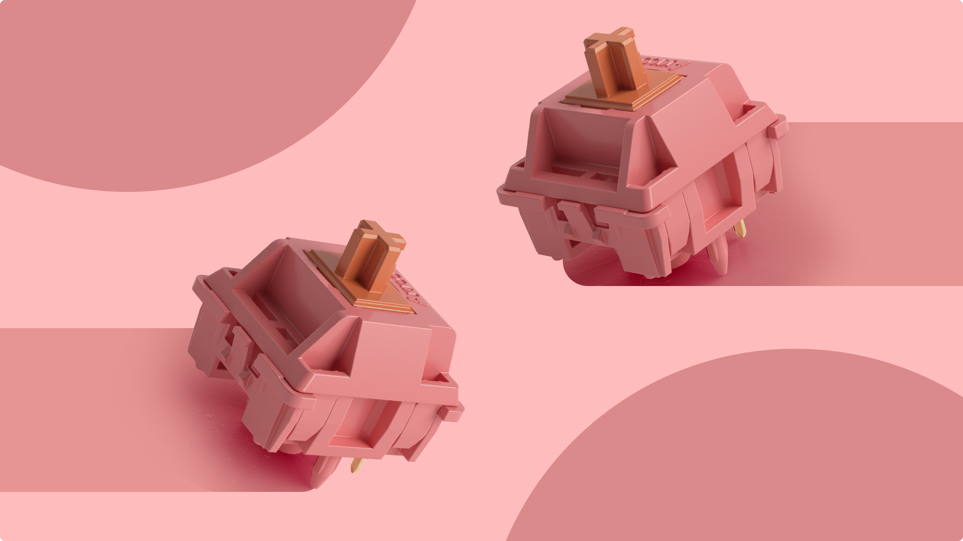 キーボード Akko Rosewood 45 x 2 Akko Rosewood Linear Mechanical Keyboard Switches - 45 Pieces