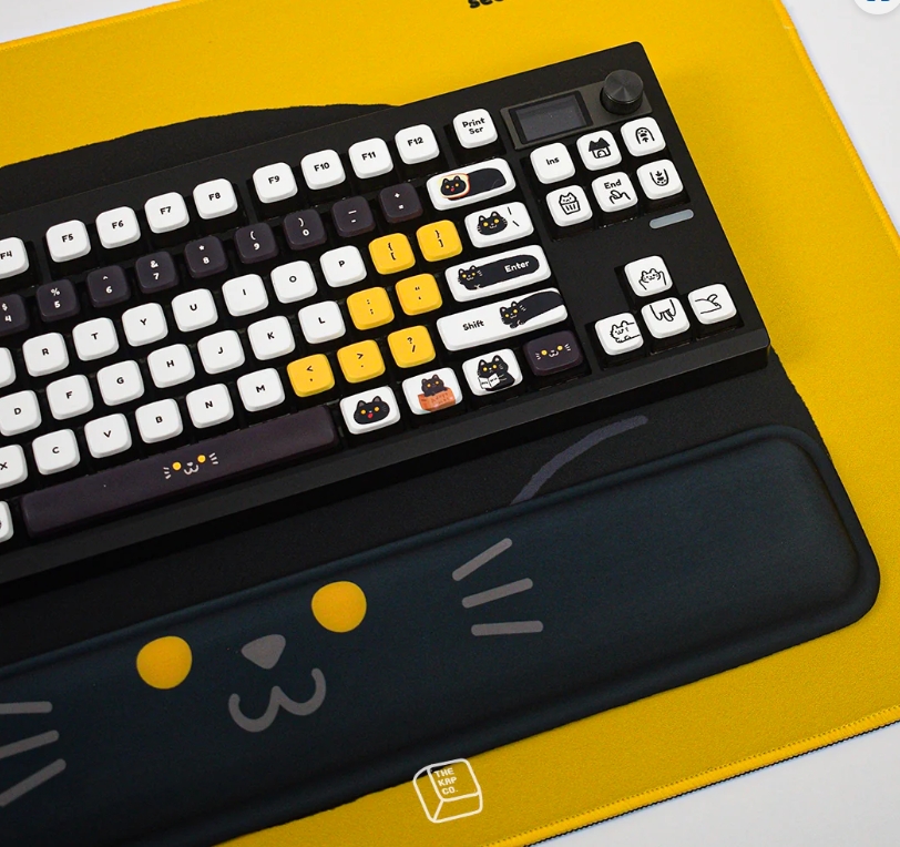 The KapCo Bichi Mao Kawaii Sleeping Cat Keycaps, PC PBT ASA