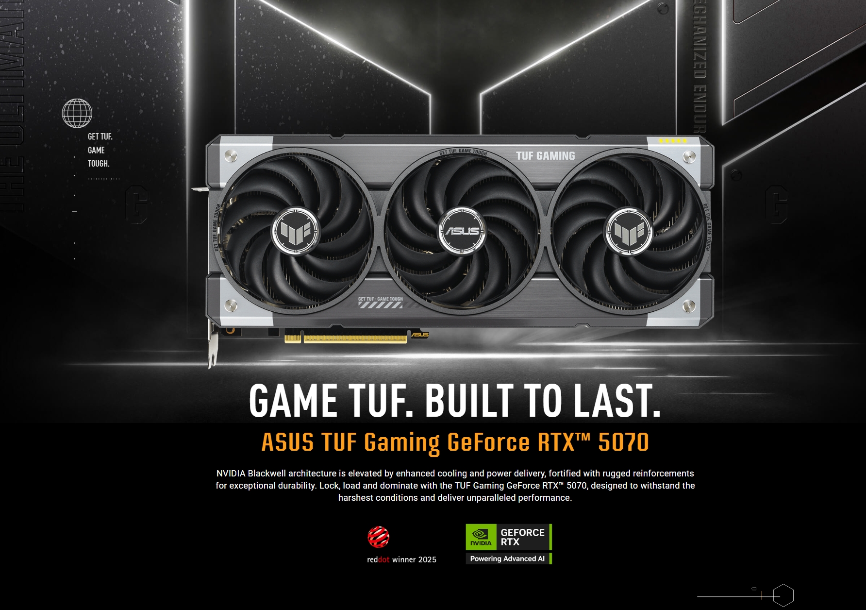ASUS TUF Gaming GeForce RTX 5070 OC 12GB 192-Bit GDDR7 PCI Express