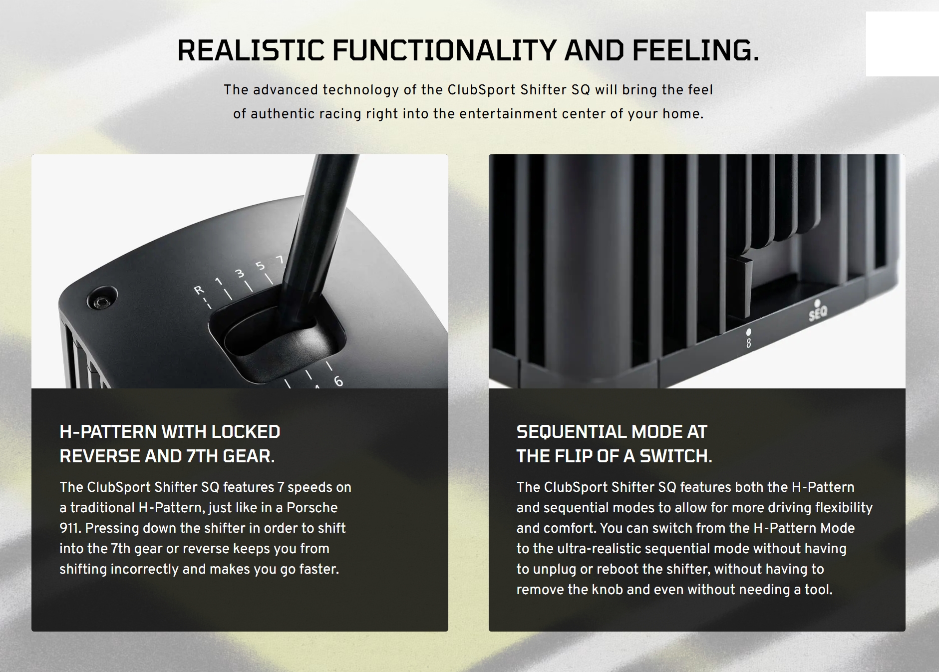 Fanatec Clubsport Shifter SQ V1.5 – Stronger Spring For Firmer H-Gate Shifting