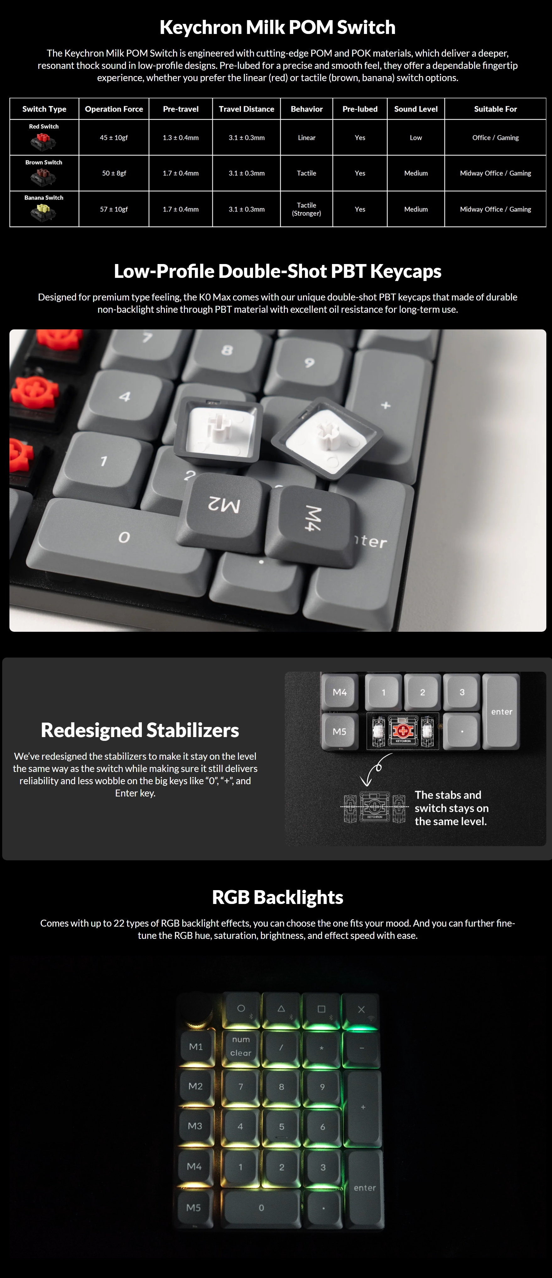 Keychron K0 Max QMK Wireless Custom Number Pad, Banana Switch