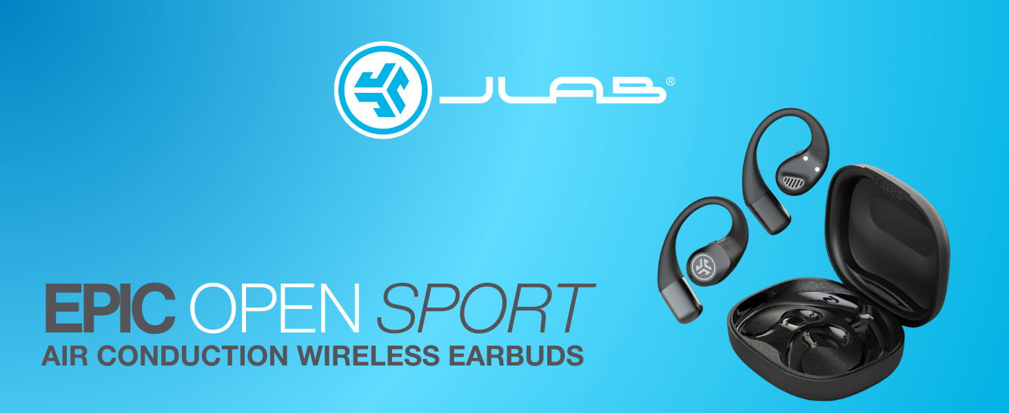 JLab Epic Open Sport Air Conduction Wireless Earbuds Black - Best Buy