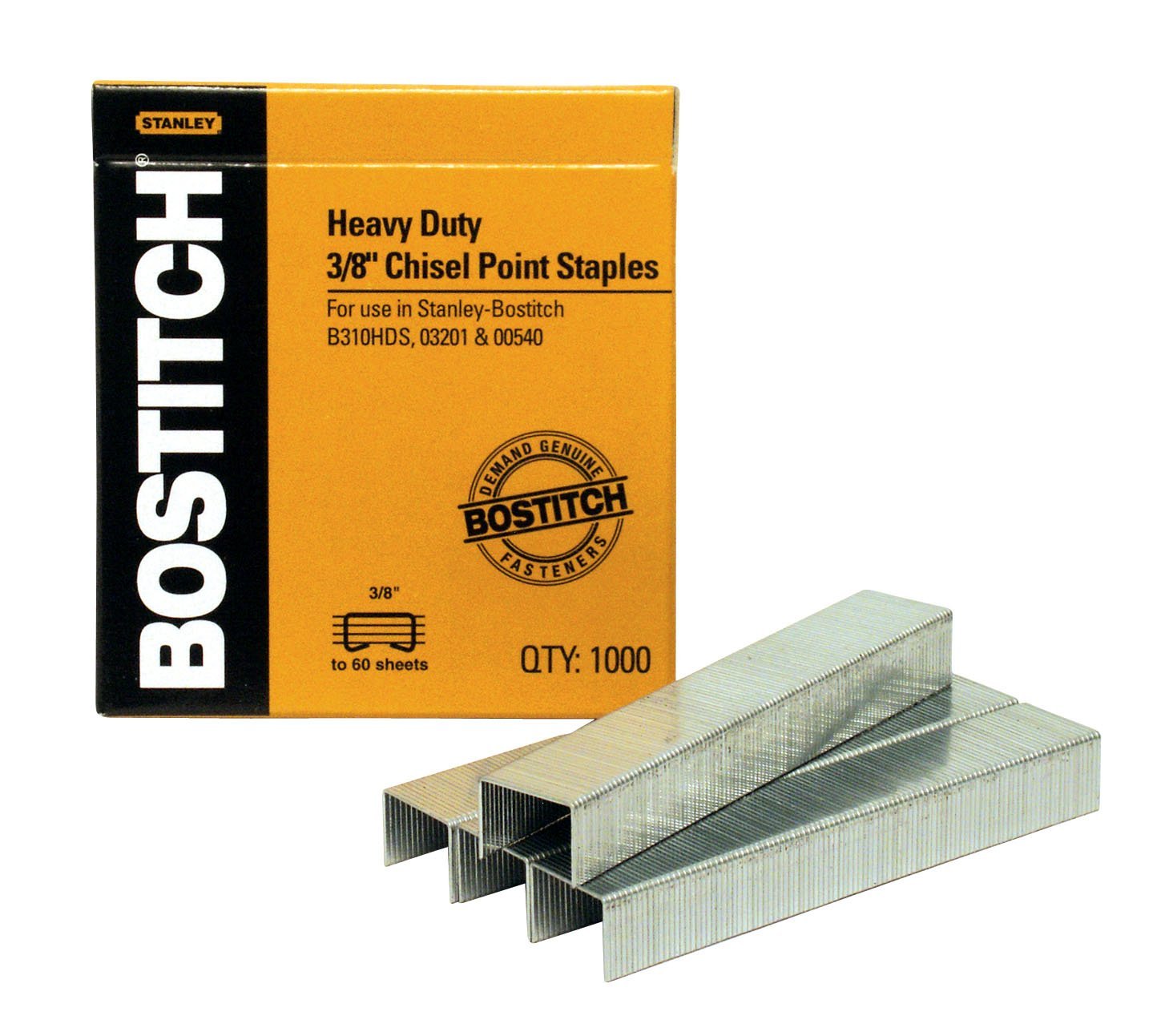 Premium Heavy Duty Staples, 3/8