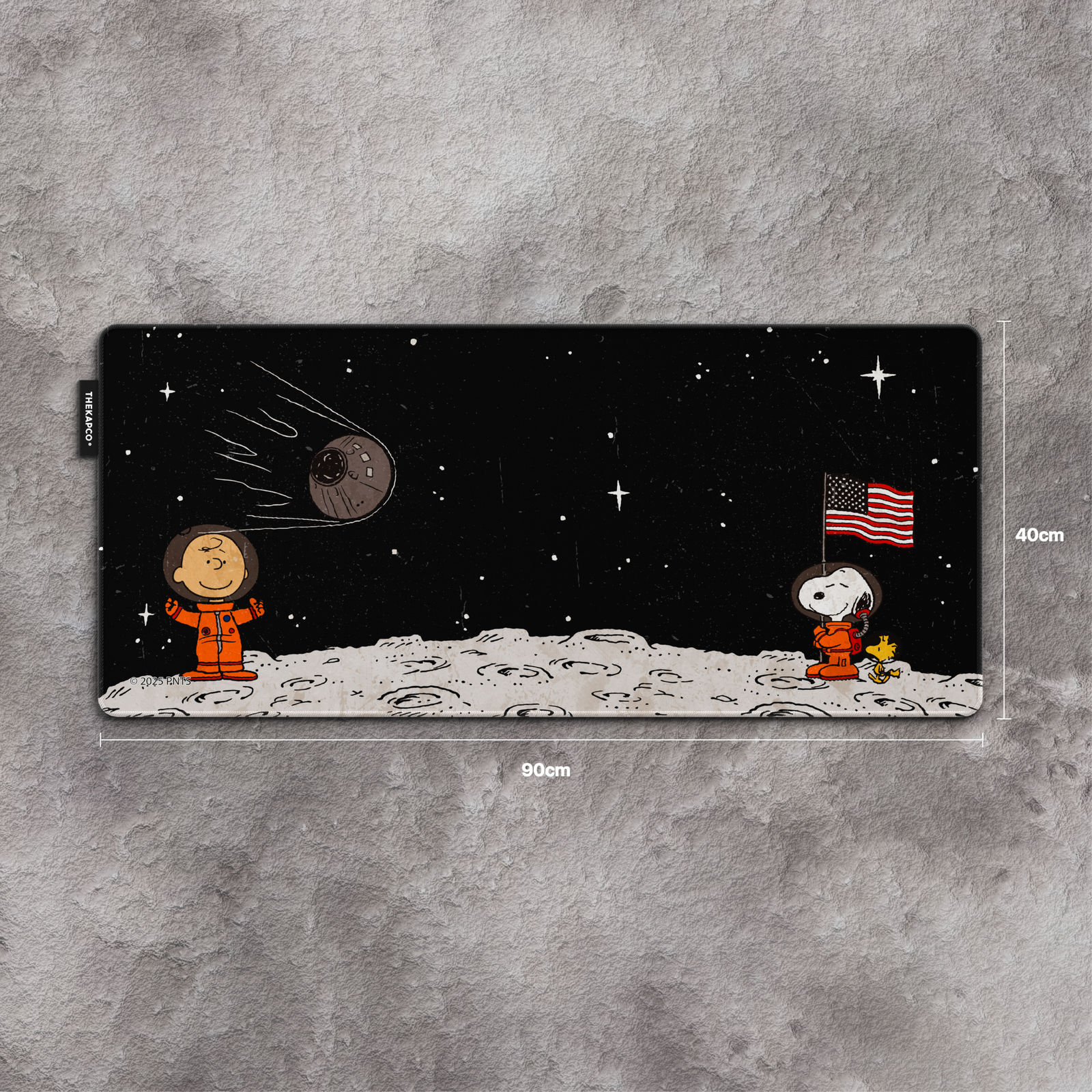 The KapCo x Peanuts 2XL Vintage Astronaut Deskmat - Fly me to the