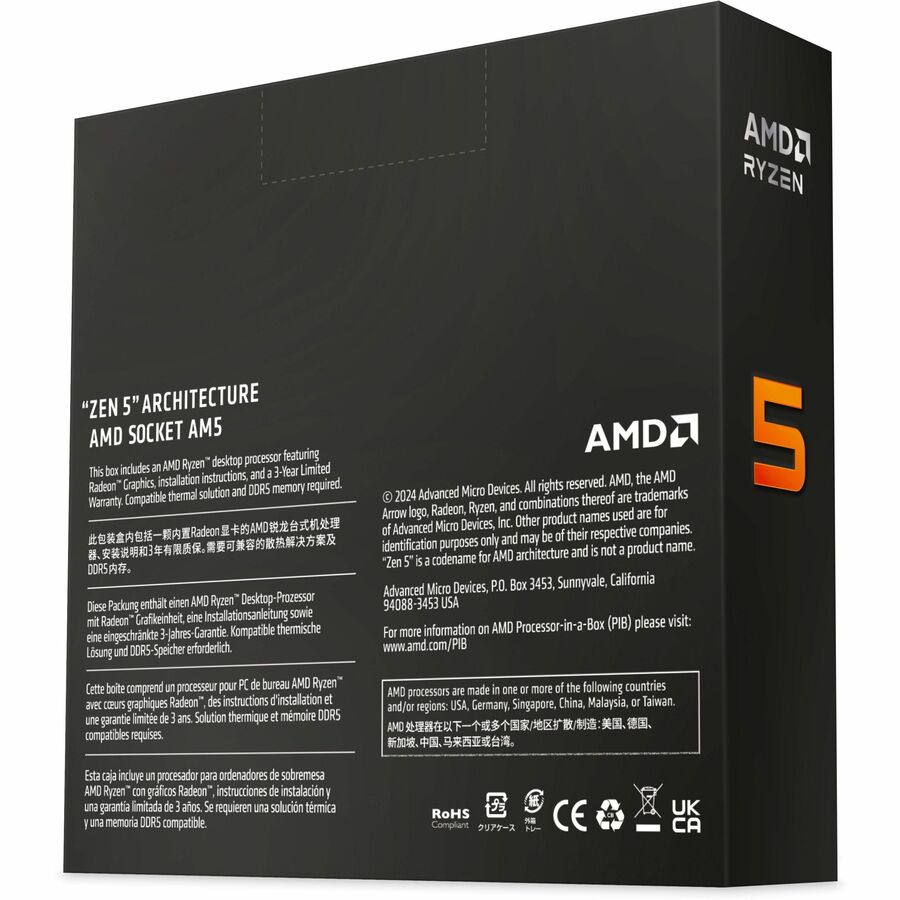 AMD Ryzen 5 9600X 6 Core 12 Thread 3.9 GHz (5.4 GHz Max Boost