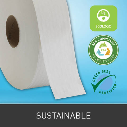  Contains at least 25% Post-Consumer Recycled Fiber. Meets or Exceeds EPA Comprehensive Procurement Guidelines. This product meets Green Seal Standard GS-1 based on chlorine free processing, energy and water efficiency, and content of 100% recovered material, with a minimum of 25% post -consumer material. UL ECOLOGO(R) Certified for reduced environmental impact. View specific attributes evaluated at UL website. 