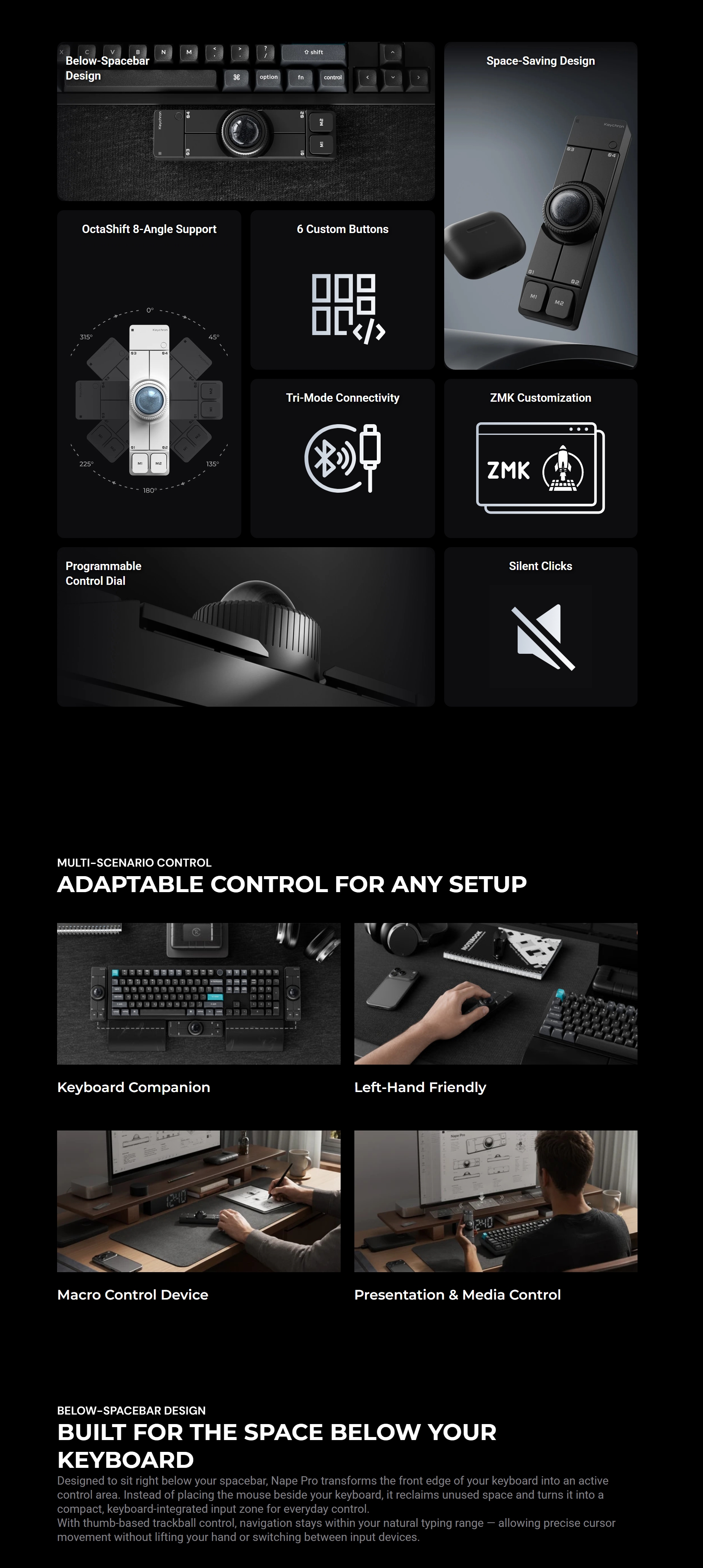 Keychron KEYCHRON NAPE PRO TB BK - Micro Center