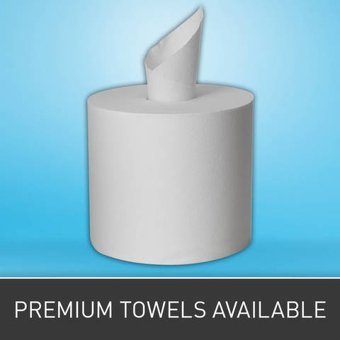 

Premium, one-at-a-time dispensing, Centerpull towels are a great option for steady use areas.
