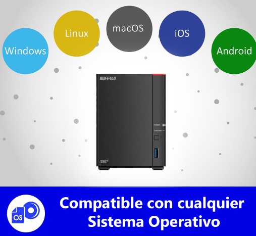 Compra Buffalo LS720D NAS 2-Bay 8TB USB RJ45 Negro con discos